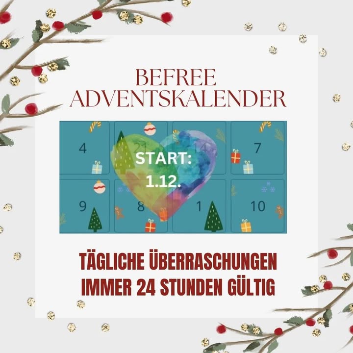 🎄✨🎄

1. BEFREE ADVENTSKALENDER
Tag für Tag ein überraschendes T..... - Befree Tantra Shop